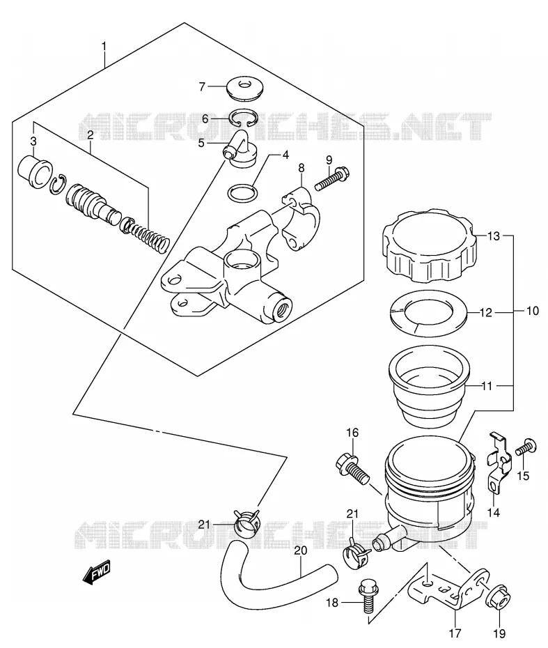MAITRE CYLINDRE AVANT Suzuki MOTO 1000 GSX-R 2003  GSX-R1000 K3 (E19)