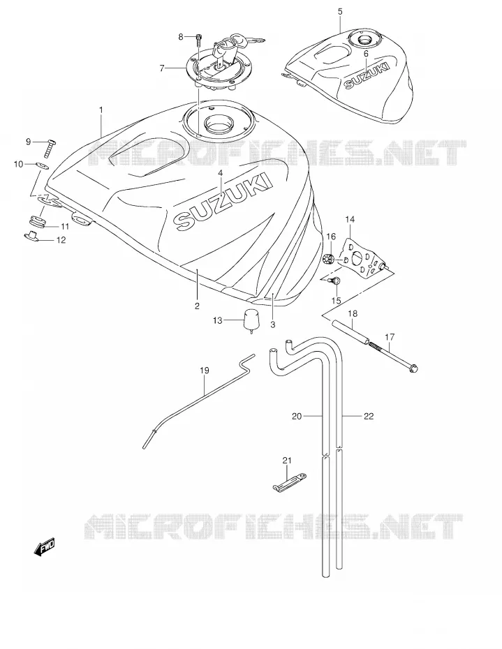 RESERVOIR D'ESSENCEE K3) Suzuki MOTO 1000 GSX-R 2003  GSX-R1000 K3 (E19)