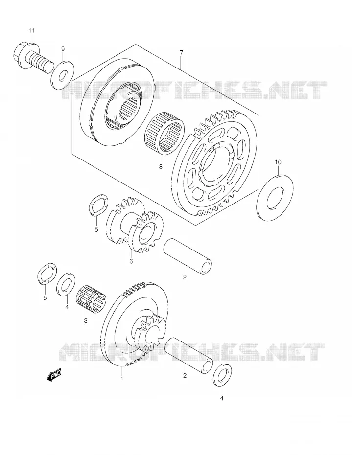 ROUE LIBRE DE DEMARREUR Suzuki MOTO 1000 GSX-R 2003  GSX-R1000 K3 (E02)