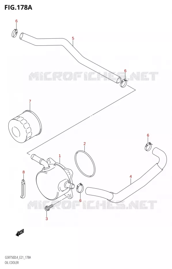 RADIATEUR D'HUILE Suzuki MOTO 750 GSR 2014  GSR750ZA L4 (E21)