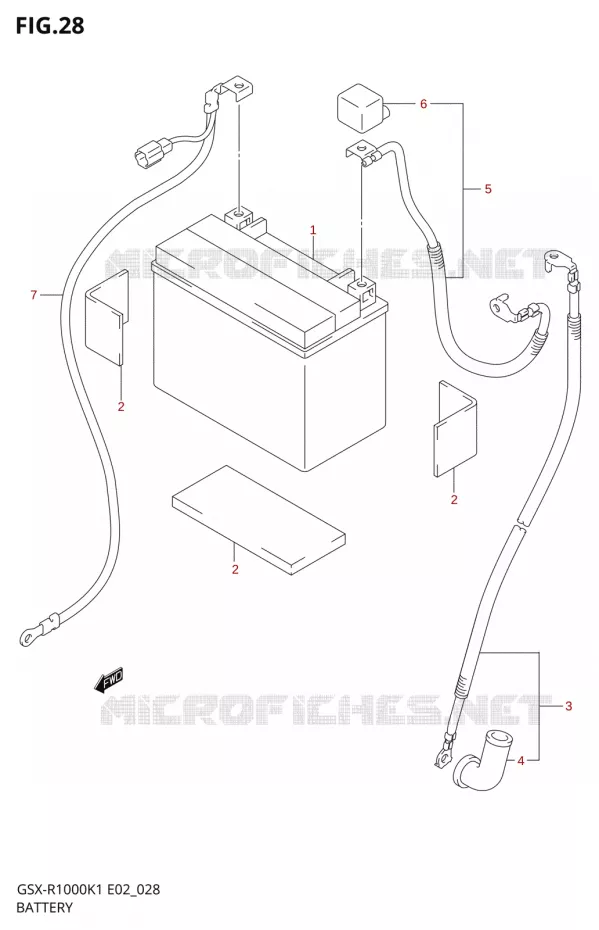 BATTERIE Suzuki MOTO 1000 GSX-R 2001  GSX-R1000K1(E2)