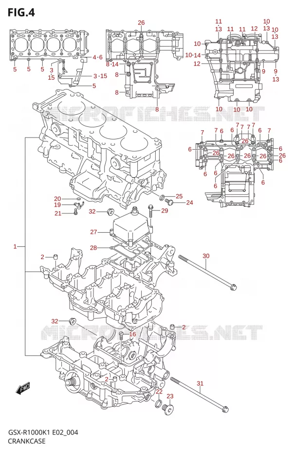CARTER Suzuki MOTO 1000 GSX-R 2001  GSX-R1000K1(E2)