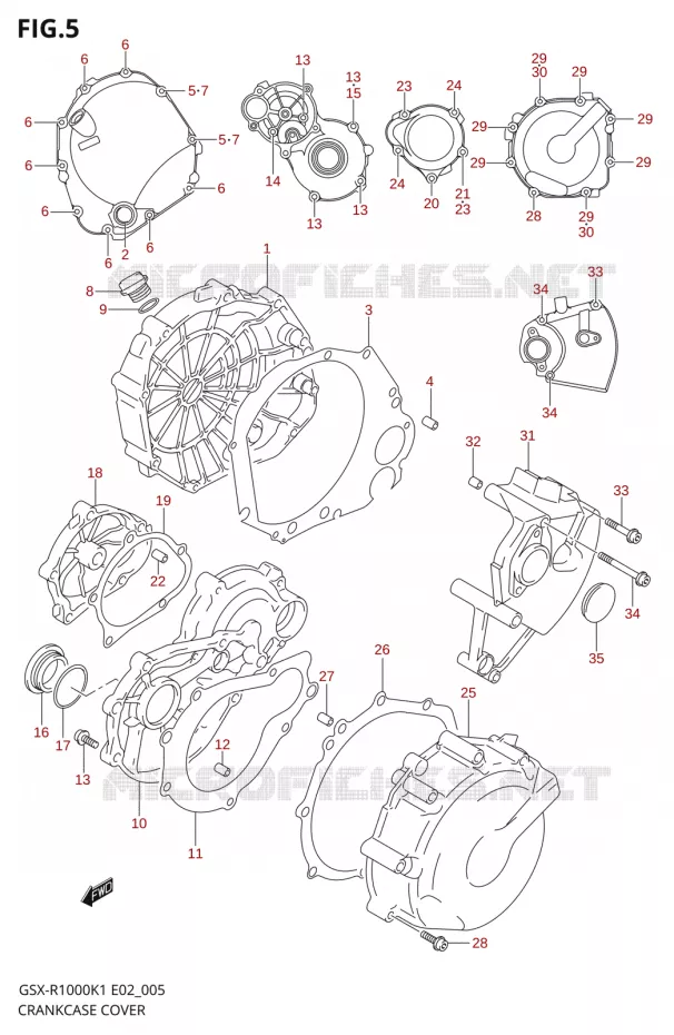 CARTER Suzuki MOTO 1000 GSX-R 2001  GSX-R1000K1(E2)
