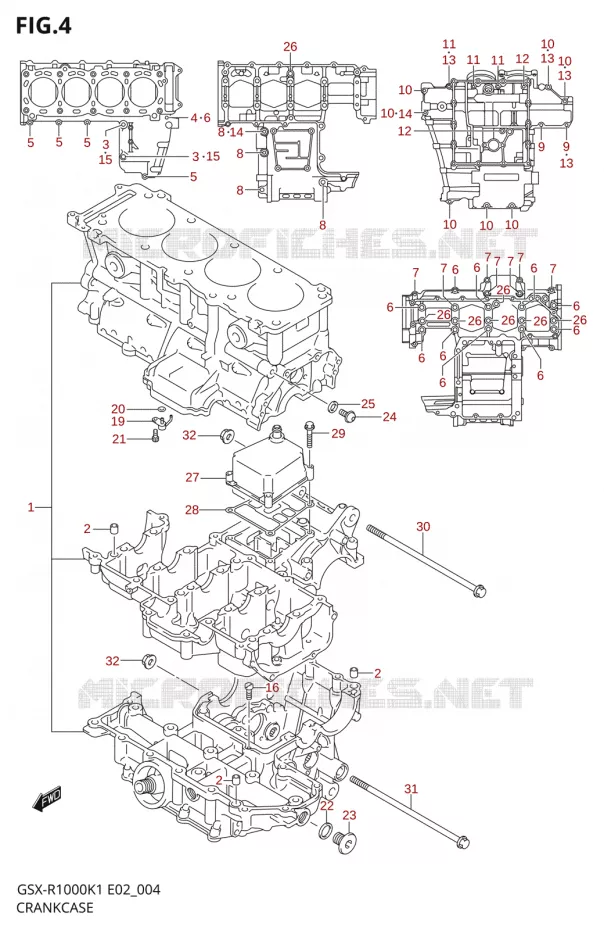 CARTER Suzuki MOTO 1000 GSX-R 2001  GSX-R1000K1(E19)