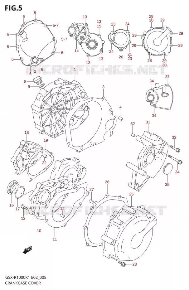 CARTER Suzuki MOTO 1000 GSX-R 2001  GSX-R1000K1(E24)