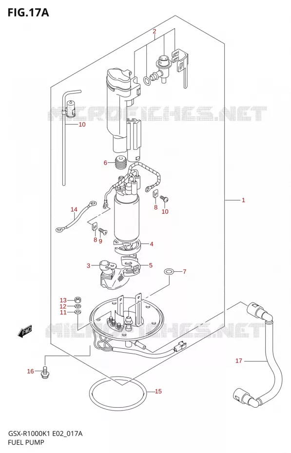 POMPE A ESSENCE (GSX-R1000K2) Suzuki MOTO 1000 GSX-R 2001  GSX-R1000K1(E24)