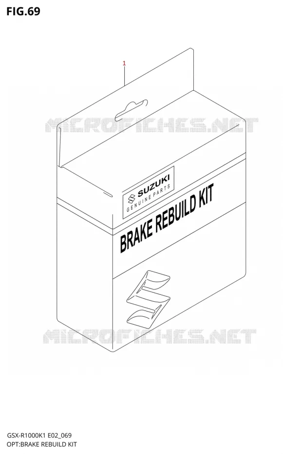KIT REPARATION DE FREIN Suzuki MOTO 1000 GSX-R 2001  GSX-R1000U2K1(E2)