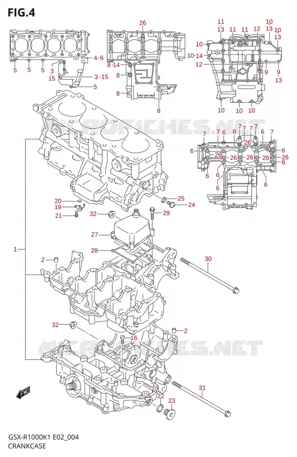 CARTER Suzuki MOTO 1000 GSX-R 2002  GSX-R1000K2(E19)