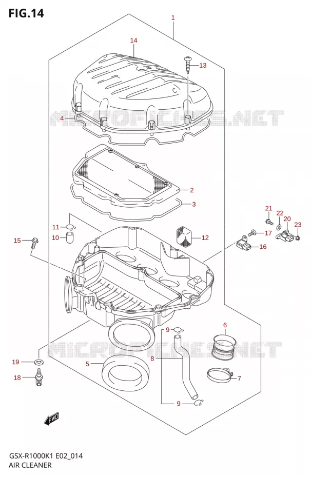 FILTRE A AIR Suzuki MOTO 1000 GSX-R 2002  GSX-R1000K2(E24)