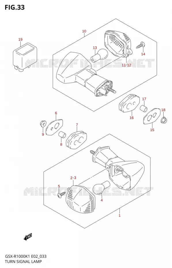CLIGNOTANTSGSX-R1000K1) Suzuki MOTO 1000 GSX-R 2002  GSX-R1000K2(E2)