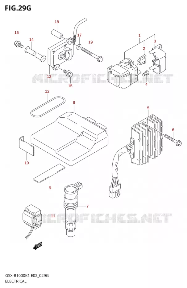 PARTIE ELECTRIQUE000K2 P37) Suzuki MOTO 1000 GSX-R 2002  GSX-R1000K2(E2)
