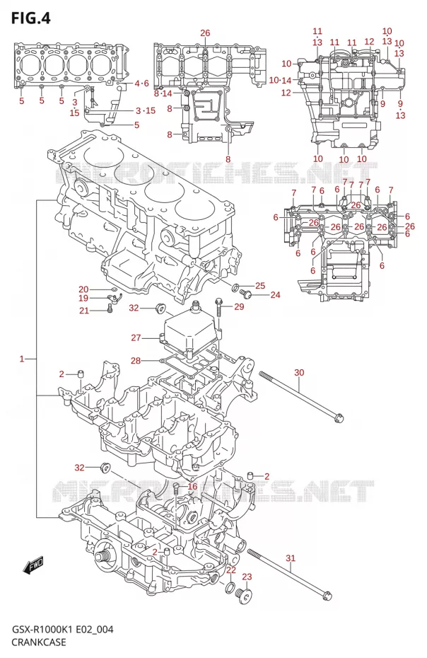 CARTER Suzuki MOTO 1000 GSX-R 2002  GSX-R1000U1K2(E2)