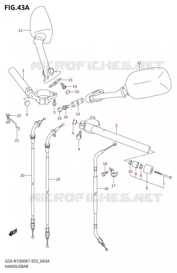 GUIDON (GSX-R1000K2) Suzuki MOTO 1000 GSX-R 2002  GSX-R1000U2K2(E2)