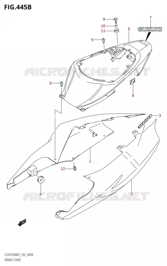 CARENAGES (GSX-R1000U2:K7:E19) Suzuki MOTO 1000 GSX-R 2007  GSX-R1000 K7 (E51)