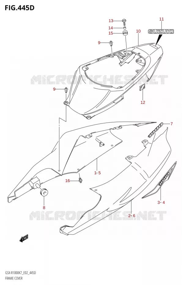 CARENAGES (GSX-R1000U2:K8:E19) Suzuki MOTO 1000 GSX-R 2007  GSX-R1000 K7 (E51)