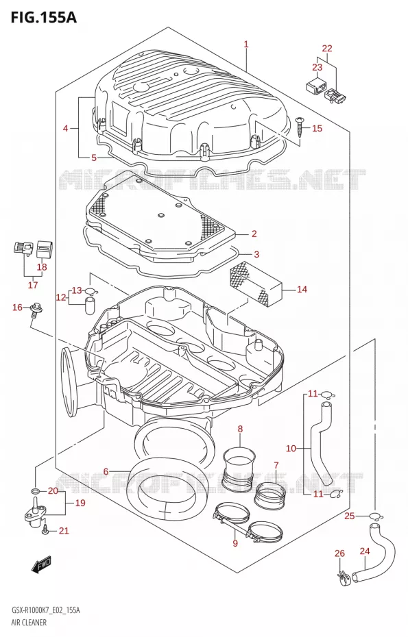 FILTRE A AIR Suzuki MOTO 1000 GSX-R 2007  GSX-R1000 K7 (E24)