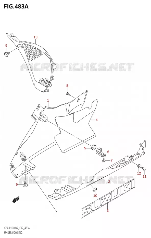 SABOT COWLING (K7) Suzuki MOTO 1000 GSX-R 2007  GSX-R1000 K7 (E24)