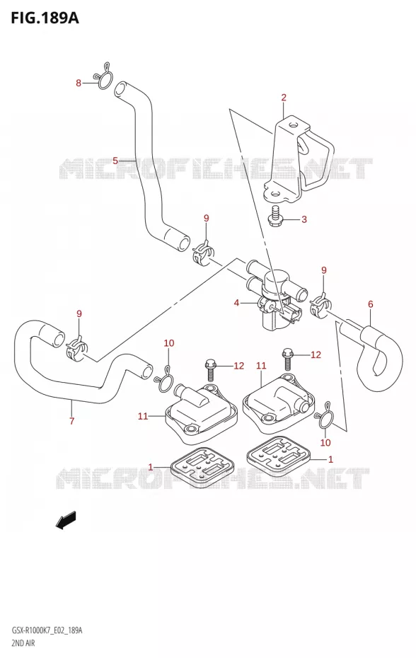 SYSTEME RECYCLAGE GAZ ECHAPPEMENT Suzuki MOTO 1000 GSX-R 2007  GSX-R1000 K7 (E19)