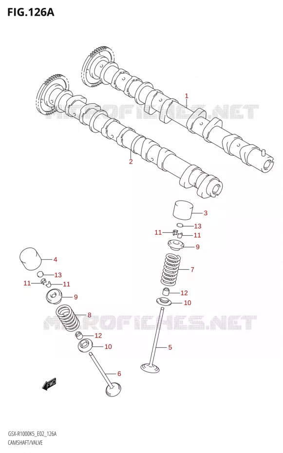 ARBRE A CAMES - SOUPAPES Suzuki MOTO 1000 GSX-R 2006  GSX-R1000 K6 (E37)