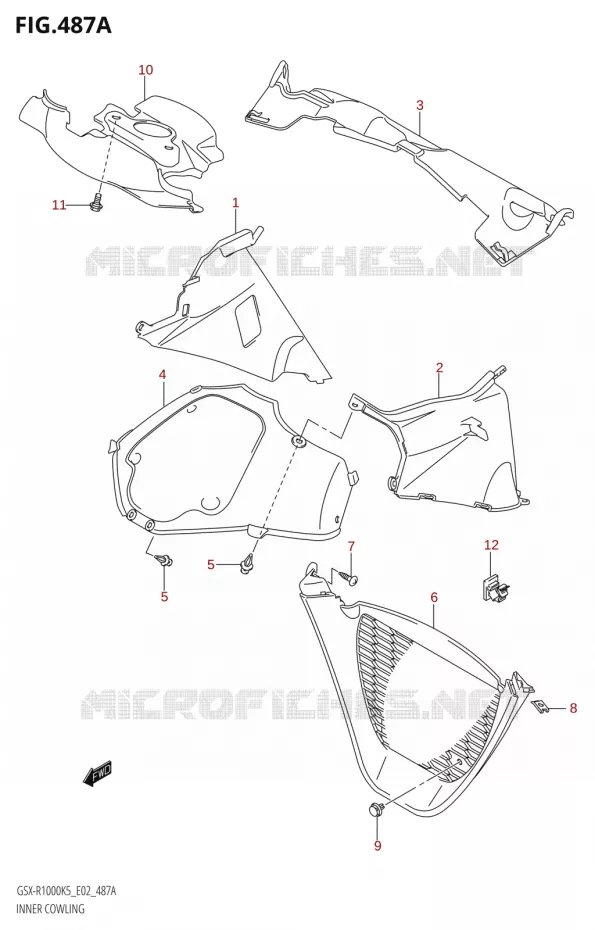 CARENAGES INTERIEURS Suzuki MOTO 1000 GSX-R 2006  GSX-R1000 K6 (E19)