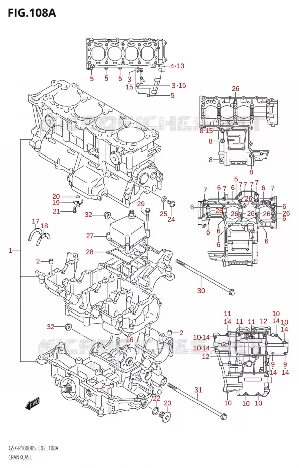 CARTERS MOTEUR Suzuki MOTO 1000 GSX-R 2006  GSX-R1000 K6 (E19)