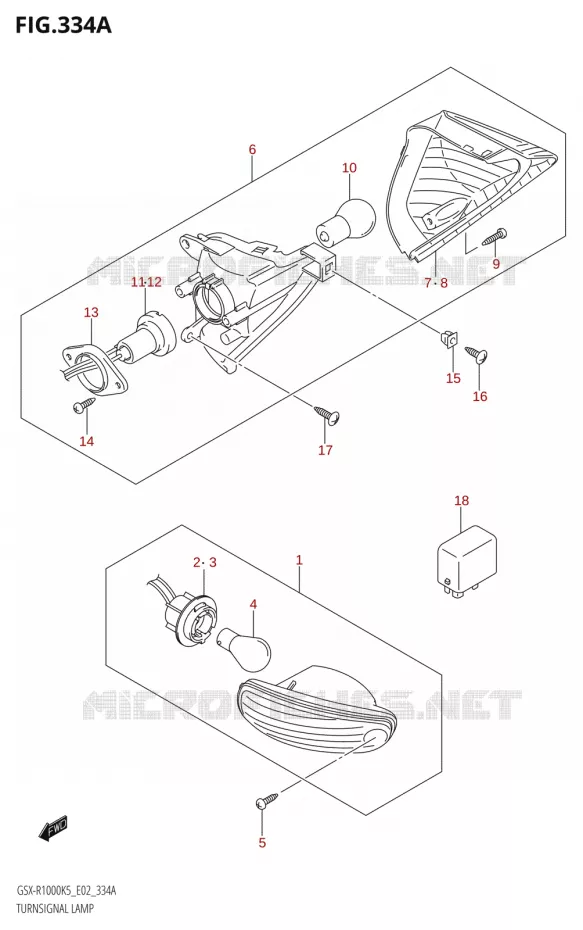CLIGNOTANTS Suzuki MOTO 1000 GSX-R 2006  GSX-R1000 K6 (E24)