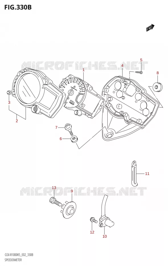 COMPTEURER (GSX-R1000U2:(K5,K6):E19) Suzuki MOTO 1000 GSX-R 2006  GSX-R1000 K6 (E19)