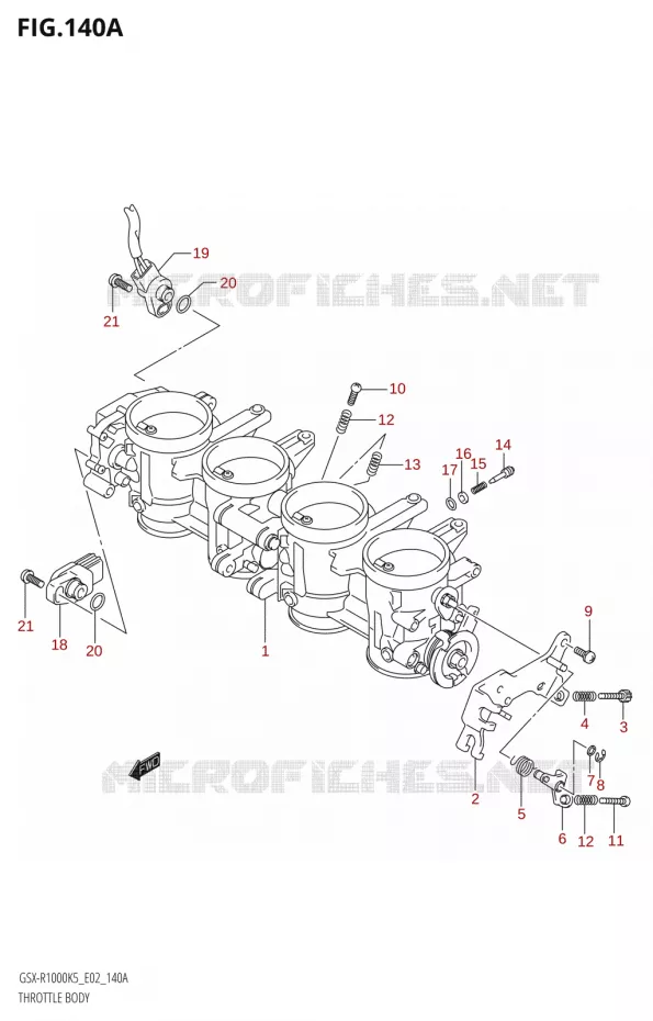 CORPS DE PAPILLON Suzuki MOTO 1000 GSX-R 2006  GSX-R1000 K6 (E19)
