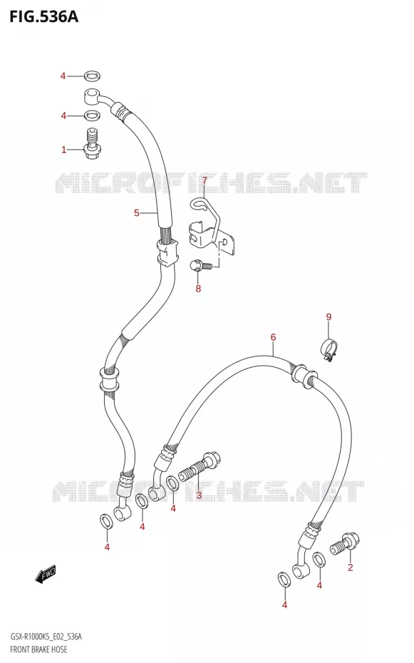 DURITE DE FREIN AVANT Suzuki MOTO 1000 GSX-R 2006  GSX-R1000 K6 (E19)