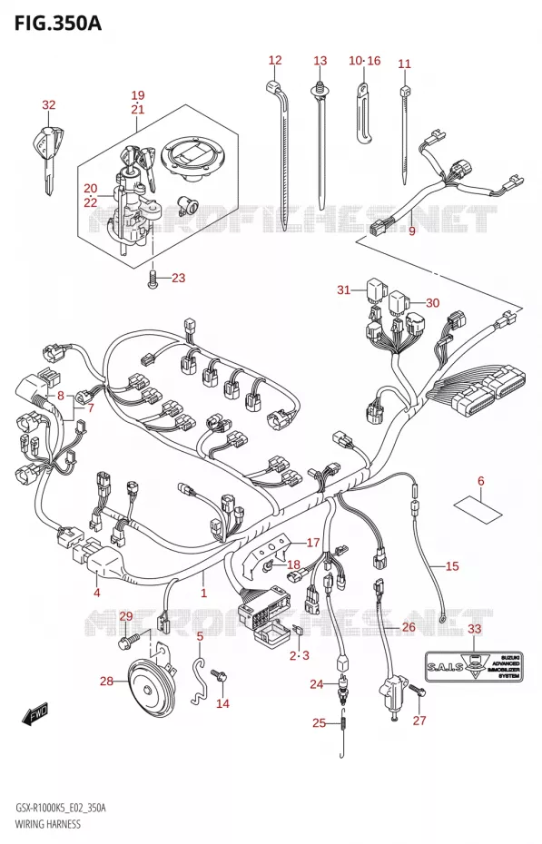 FAISCEAU ELECTRIQUE Suzuki MOTO 1000 GSX-R 2006  GSX-R1000 K6 (E19)