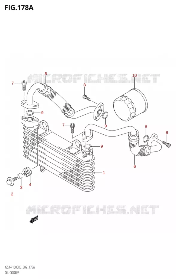 RADIATEUR D'HUILE Suzuki MOTO 1000 GSX-R 2006  GSX-R1000 K6 (E19)