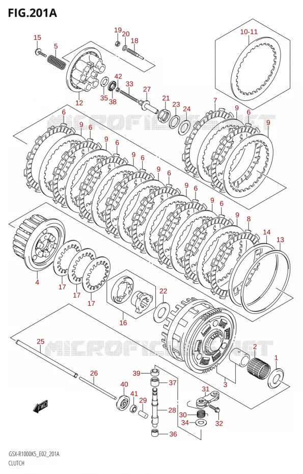 EMBRAYAGE Suzuki MOTO 1000 GSX-R 2005  GSX-R1000 K5 (E37)