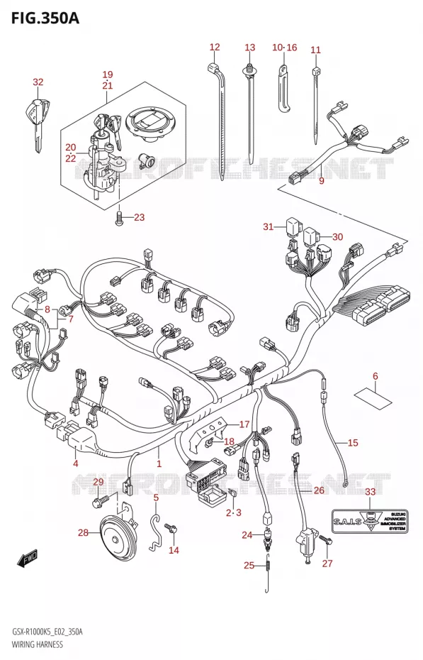 FAISCEAU ELECTRIQUE Suzuki MOTO 1000 GSX-R 2005  GSX-R1000 K5 (E02)