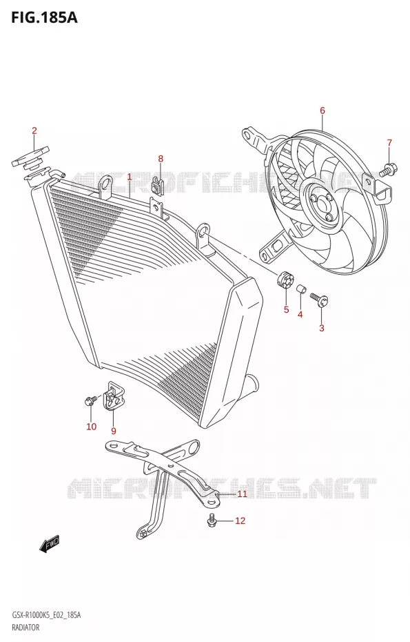 RADIATEUR Suzuki MOTO 1000 GSX-R 2005  GSX-R1000 K5 (E37)