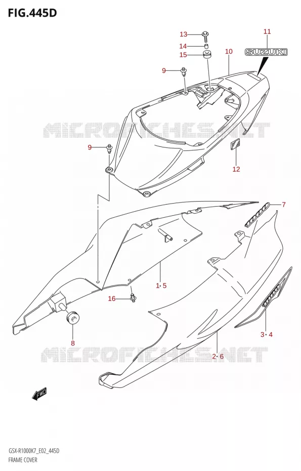 CARENAGES (GSX-R1000U2:K8:E19) Suzuki MOTO 1000 GSX-R 2008  GSX-R1000 K8 (P37)
