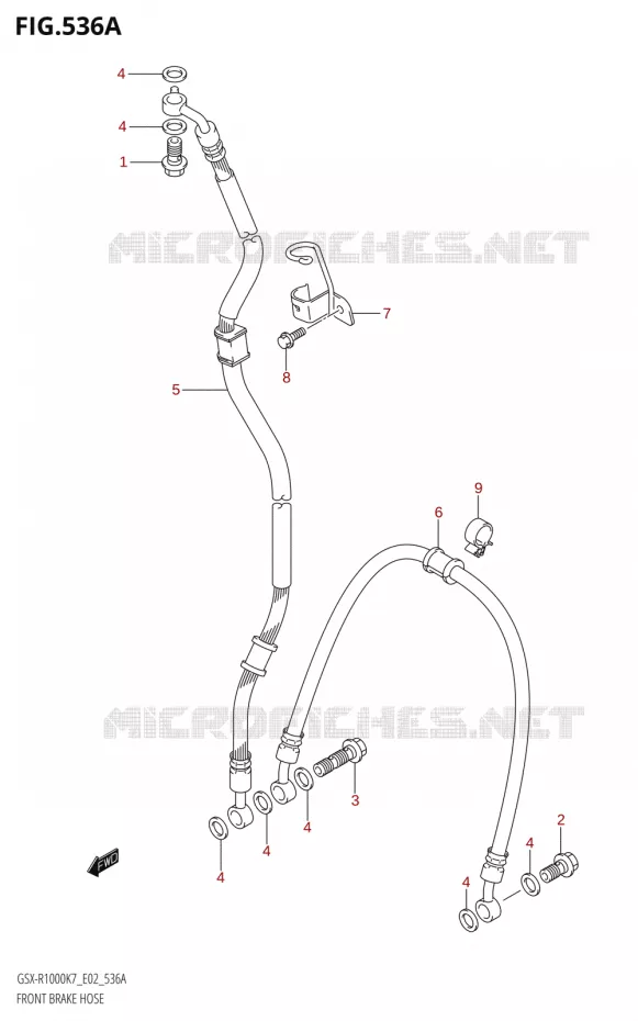 DURITE DE FREIN AVANT Suzuki MOTO 1000 GSX-R 2008  GSX-R1000 K8 (E51)
