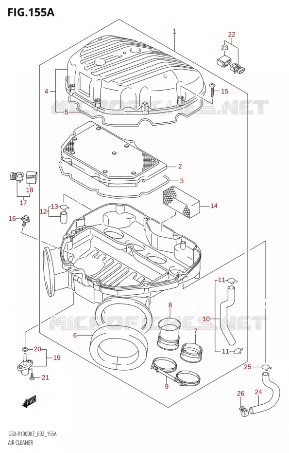 FILTRE A AIR Suzuki MOTO 1000 GSX-R 2008  GSX-R1000 K8 (E02)