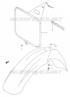 GARDE BOUE AVANT   PLAQUE AVANT pour Suzuki RM 125 1995
