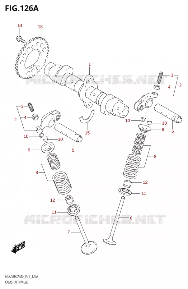 ARBRE A CAMES - VALVE Suzuki MOTO 250 GSX-R 2020  GSX250RZA M0 P21