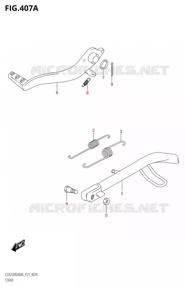 BEQUILLE Suzuki MOTO 250 GSX-R 2020  GSX250RZA M0 P21