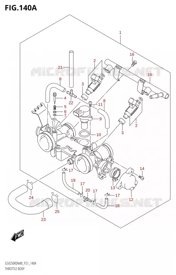 CORPS DE PAPILLON Suzuki MOTO 250 GSX-R 2020  GSX250RZA M0 P21
