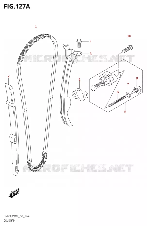 DISTRIBUTION Suzuki MOTO 250 GSX-R 2020  GSX250RZA M0 P21