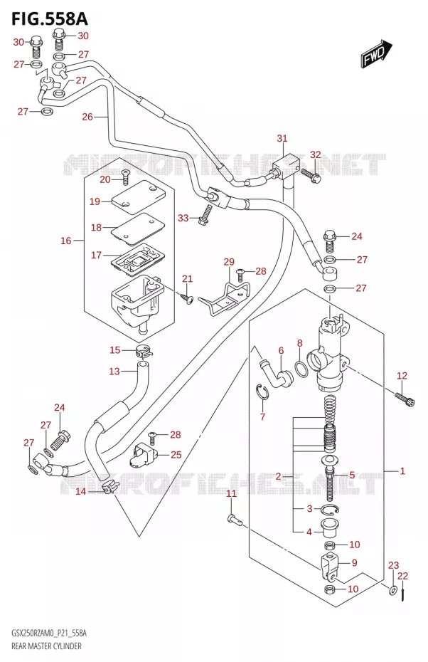 MAITRE CYLINDRE ARRIERE Suzuki MOTO 250 GSX-R 2020  GSX250RZA M0 P21