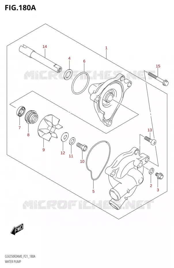 POMPE A EAU Suzuki MOTO 250 GSX-R 2020  GSX250RZA M0 P21