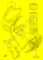 CARENAGES   ETIQUETTES (MODELE P 1LE) pour Suzuki RG 125 1994