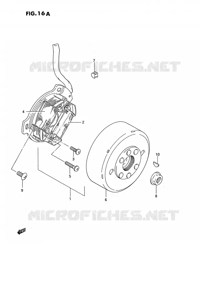 ALLUMAGE ROTOR - STATOR (MODELE R E15/P15) Suzuki MOTO 50 PV 1994  PV50R(E15)