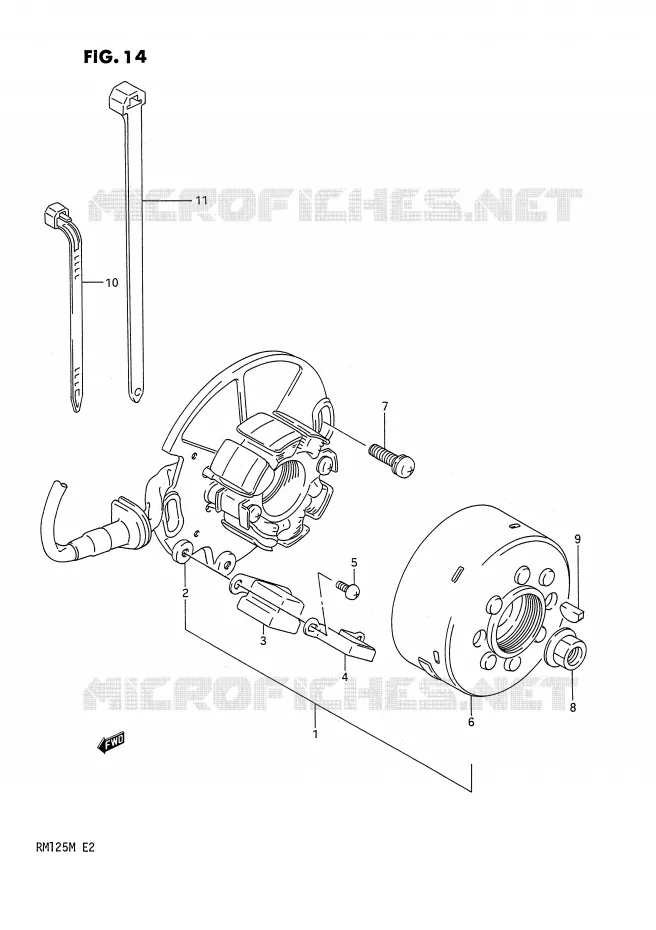 ALLUMAGE ROTOR - STATOR Suzuki MOTO 125 RM 1990  RM125L(E2)