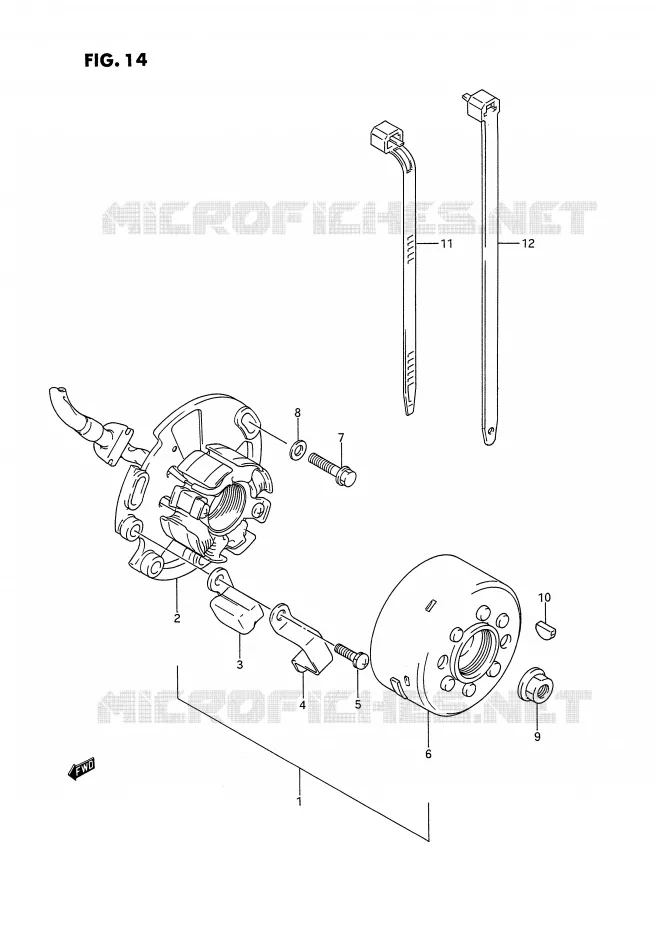 ALLUMAGE ROTOR - STATOR Suzuki MOTO 125 RM 1994  RM125R(E2)