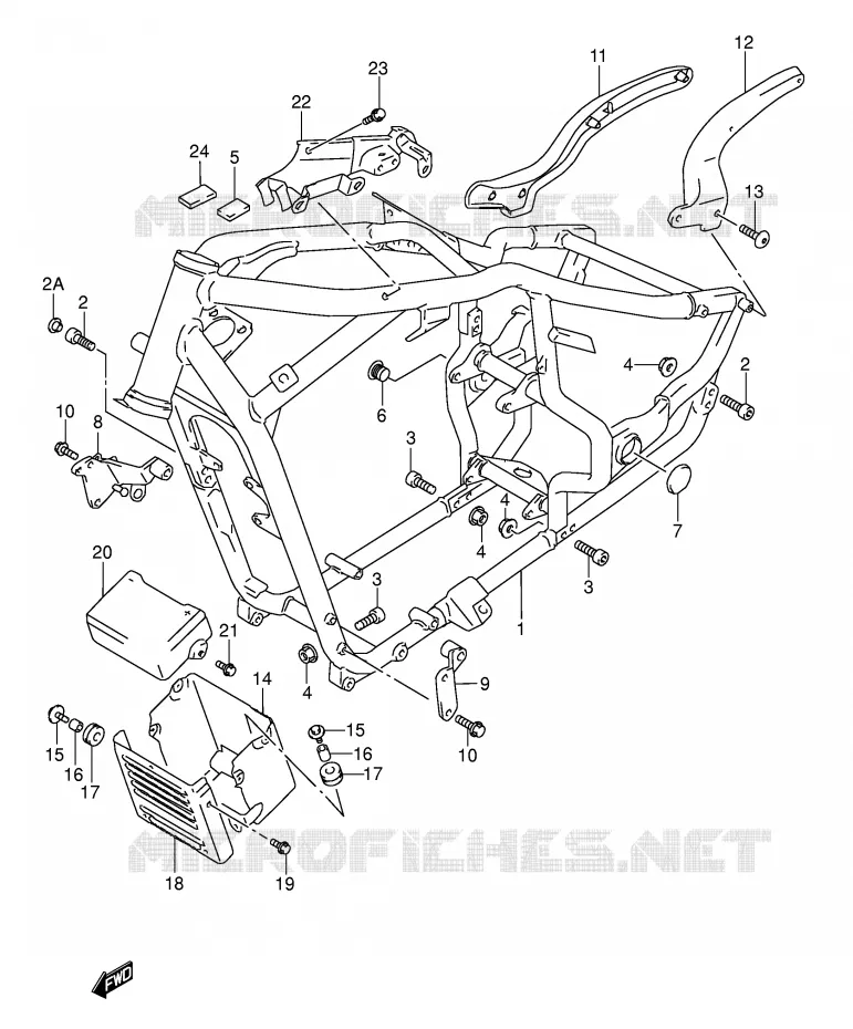 CADRE Suzuki MOTO 1500 INTRUDER 2007  VL1500K7(E2)