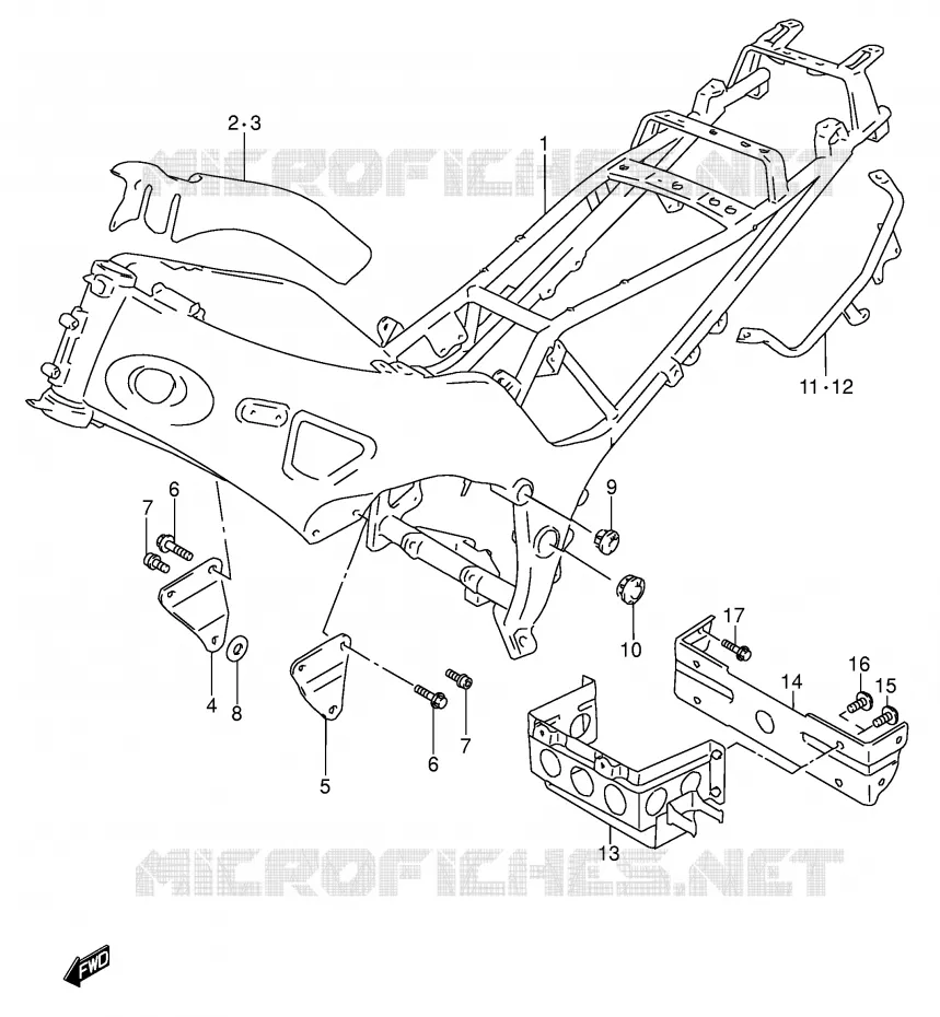 CADRE Suzuki MOTO 600 RF 1997  RF600RUV(E2)